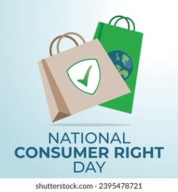 Flyers honoring National Consumer Rights Day or promoting associated events can include vector pictures concerning the holiday. design of flyers, celebratory materials.