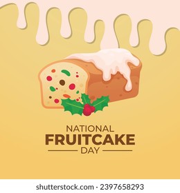 Flyers honoring National Fruitcake Day or promoting associated events might include vector graphics highlighting the holiday. design of flyers, celebratory materials.