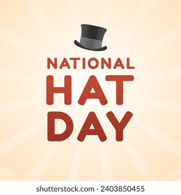 Flyers honoring National Hat Day or promoting associated events can utilize National Hat Day vector graphics. design of flyers, celebratory materials.