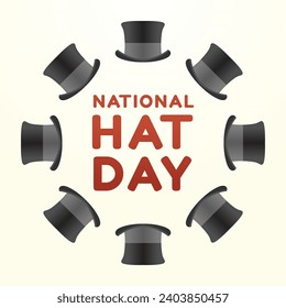 Flyers honoring National Hat Day or promoting associated events can utilize National Hat Day vector graphics. design of flyers, celebratory materials.