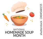 Flyers honoring National Homemade Soup Day or promoting associated events might utilize National Homemade Soup Day vector graphics.