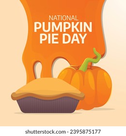 Flyers honoring National Pumpkin Pie Day or promoting associated events can utilize National Pumpkin Pie Day vector graphics. design of flyers, celebratory materials.