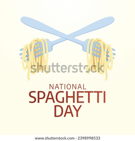 Flyers honoring National Spaghetti Day or promoting associated events might include vector graphics highlighting the holiday. design of flyers, celebratory materials.