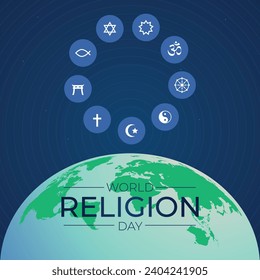 Flyers honoring World Religion Day or promoting associated events might utilize World Religion Day vector graphics.