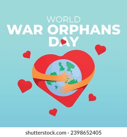 Flugblätter, die den Orphans-Tag des Weltkrieges ehren oder die damit verbundenen Veranstaltungen bewerben, können Vektorbilder zu den Feiertagen verwenden. Design der Flyer, Prominente.