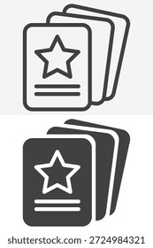 Flyers icon set in different style. Line, outline and solid vector icon with editable stroke. Flyer sign and symbol for promotion, advertising and print design icon.