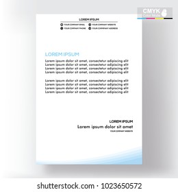 flyers Modern business design template, presentation,newsletter company, and wave vector in background elements. cmyk color mode ready for print. paper size in a4
