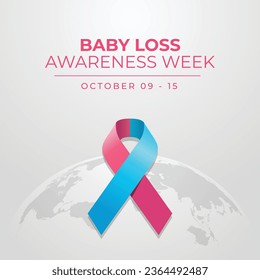 Flugblätter, die die Baby Loss Awareness Week oder damit verbundene Veranstaltungen fördern, können Vektorbilder der Woche darstellen. Design eines Flugers, eine Feier.