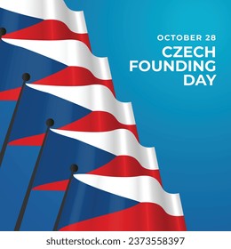 Flyers promoting Czech Founding Day or associated events can feature vector images regarding the holiday. design of a flyer, a celebration.