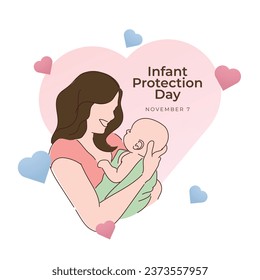 Flyers promoting Infant Protection Day or associated events may be made using vector pictures concerning the holiday. design of a flyer, a celebration.