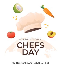 Flyers promoting International Chefs Day or associated events may be made using vector pictures concerning the holiday. design of a flyer, a celebration.