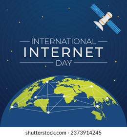 Flyers promoting International Internet Day or associated events may be made using vector pictures concerning the holiday. design of a flyer, a celebration.