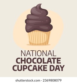 Flyers promoting National Chocolate Cupcake Day or associated events can utilize National Chocolate Cupcake Day-related vector graphics. design of a flyer, a celebration.