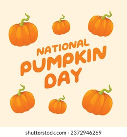 Flyers promoting National Pumpkin Day or associated events may be made using vector pictures concerning the holiday. design of a flyer, a celebration.