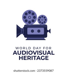 Flyers promoting World Day for Audiovisual Heritage or associated events can utilize World Day for Audiovisual Heritage-related vector graphics. design of a flyer, a celebration.