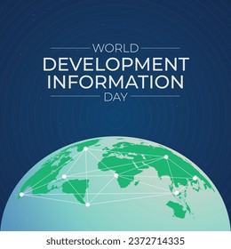 Flyers promoting World Development Information Day or associated events can utilize the World Development Information Day vector graphics. design of a flyer, a celebration.