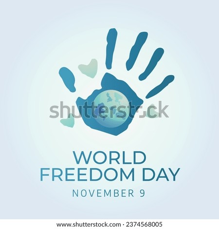 Flyers promoting World Freedom Day or associated events can utilize World Freedom Day-related vector graphics. design of a flyer, a celebration.
