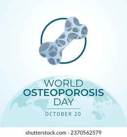 Los volantes que promuevan el Día Mundial de la Osteoporosis o eventos asociados pueden hacerse utilizando imágenes vectoriales relacionadas con la ocasión. diseño de un volante, una celebración.