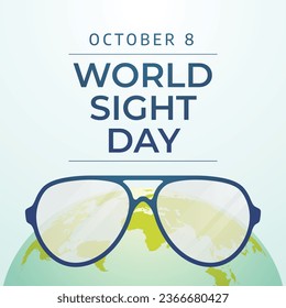 Flyers promoting World Sight Day or other events can utilize World Sight Day-related vector graphics. design of a flyer, a celebration.