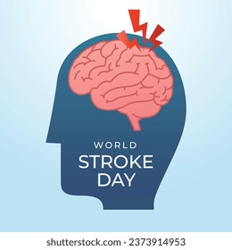Flyers promoting World Stroke Day or other events can utilize vector pictures concerning the holiday. design of a flyer, a celebration.