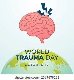 Flyers promoting World Trauma Day or associated events can utilize World Trauma Day-related vector graphics. design of a flyer, a celebration.