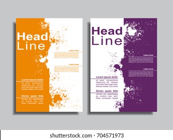 Flyers report brochure cover book portfolio design template. Vector illustration.