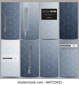 Flyers set. Abstract floral business background, modern stylish vector texture