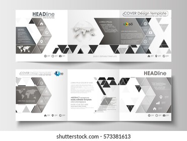 Flyers set, modern banners. Business templates. Cover design vector template, easy editable, flat layouts. Abstract background, blurred image, urban landscape