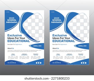 flyers for Studying, education, e-learning, courses. . A4 vector template flyer for poster, banner, advertising.
