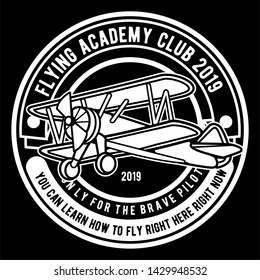 Flying Academy Logo Template Design