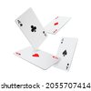 poker cards flying