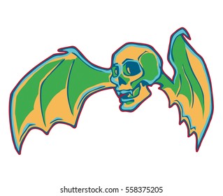 flying acid skull
