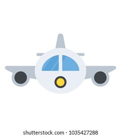 A flying aeroplane, airbus flat icon