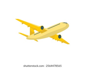 Flying Aeroplane Vector Illustration | Aviation Graphics for Design and Travel Projects