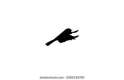 Flying African Chaffinch bird Silhouette Design  And Vector Illustration. 