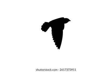 Flying African river martin bird Silhouette Design  And Vector Illustration. 