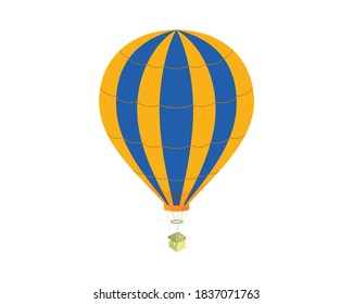 Vector de ilustración de globo de aire volador
