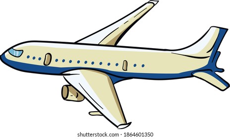 Flying Aircraft Sky Vector Illustration Stock Vector (Royalty Free ...