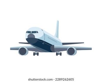 Flying aircraft wing propelling passenger transportation icon