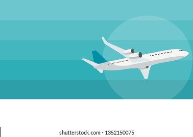 Flying airplane express delivery shipping  concept. Vector Illustration EPS10