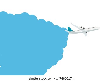 Flying airplane express delivery shipping  concept. Vector Illustration EPS10