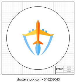 Flying up airplane icon
