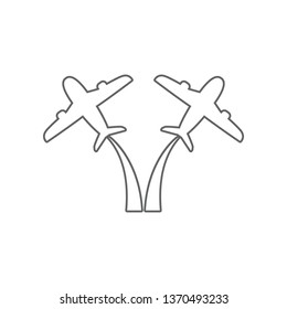 Flying up airplane icon. Element of Airport for mobile concept and web apps icon. Outline, thin line icon for website design and development, app development