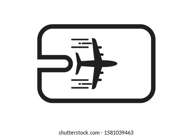 Flying airplane icon vector illustration