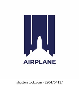Ilustración vectorial del icono del avión volador.