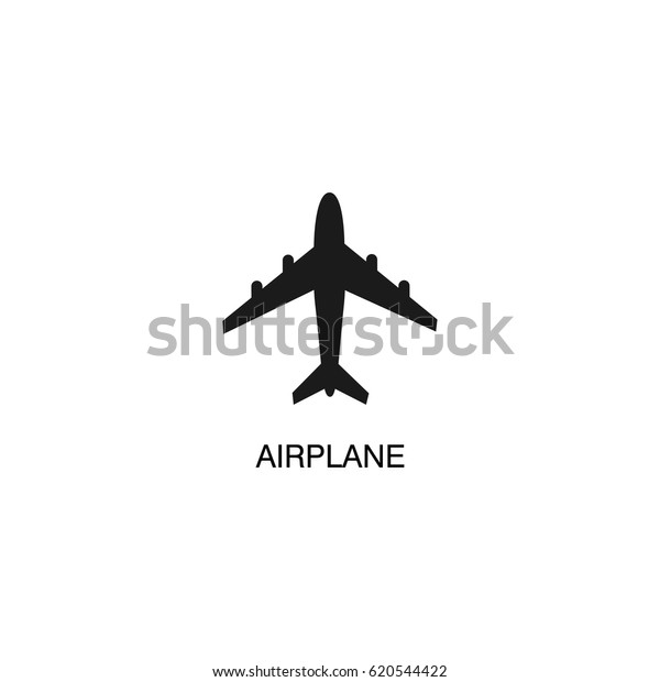 Flying Airplane Icon Vector Illustration Stock Vector (Royalty Free ...