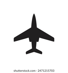 Flying Airplane Silhouette Vector Illustration