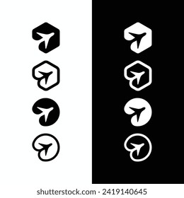 Diseño de logotipo sencillo para avión volante