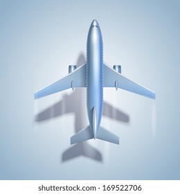 Flying airplane symbol vector illustration