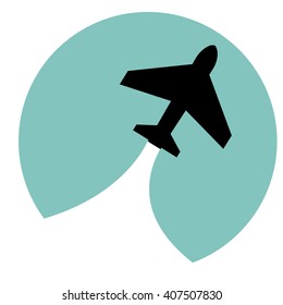 Flying airplane-vector design